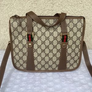Vintage Gucci Doctor Satchel Bag with Strap Good Preowned Condition